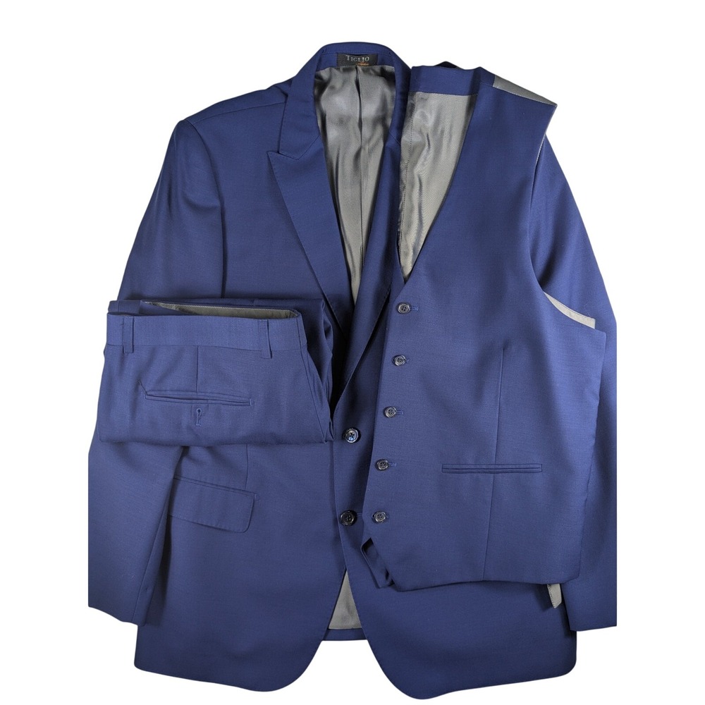 Men's Three Piece Blue Suit by